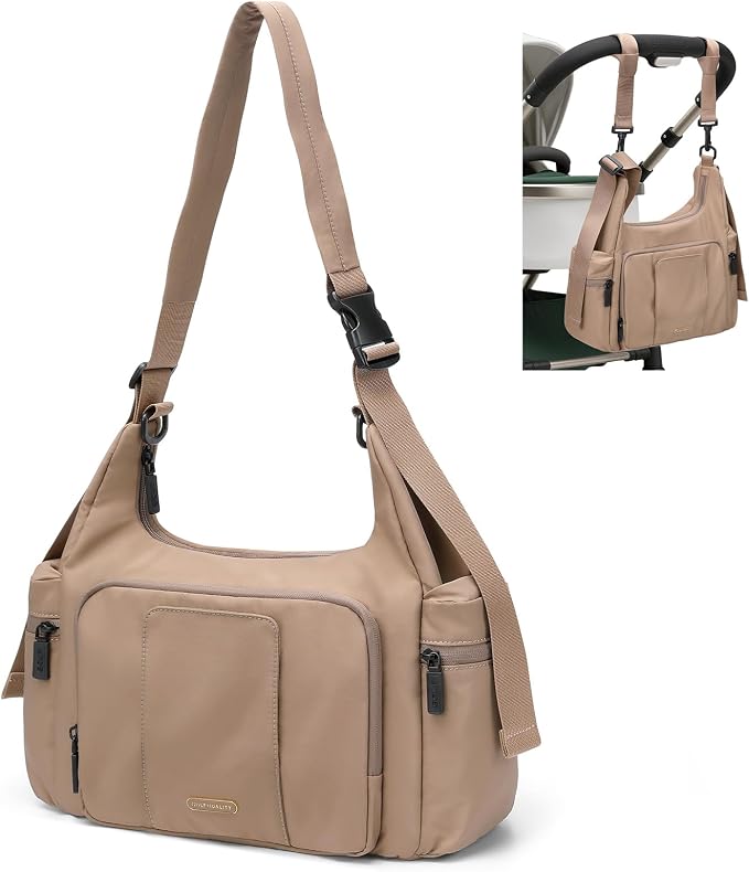 14L Puffer Diaper Bag Tote, Large Capacity Travel Diaper bags, Crossbody Hospital Bag for mom by GOLFQUALITY