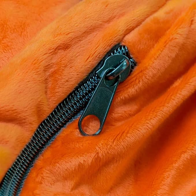 ULTIMATE SACK | 4 Ft Bean Bag Chair Replacement Cover Only | Orange Fur | Removable Washable Cover only - Image 9