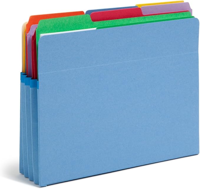 Smead File Pocket, Straight-Cut Tab, 3-1/2" Expansion, Letter Size, Blue, 25 per Box (73225) - Image 3