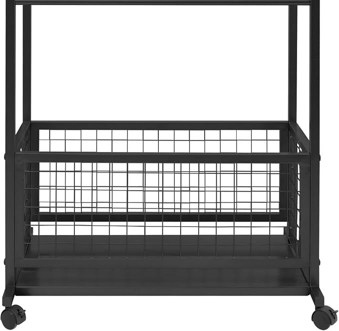 Floor Standing Ribbon Storage Organizer, 16-Layer Iron Rolling Ribbon Holder Organizer Rack with Bottom Basket, Wrapping Paper Holder, Slim Ribbon Storage Rack for Flower Shop, Craft Room H: 60inch - Image 5
