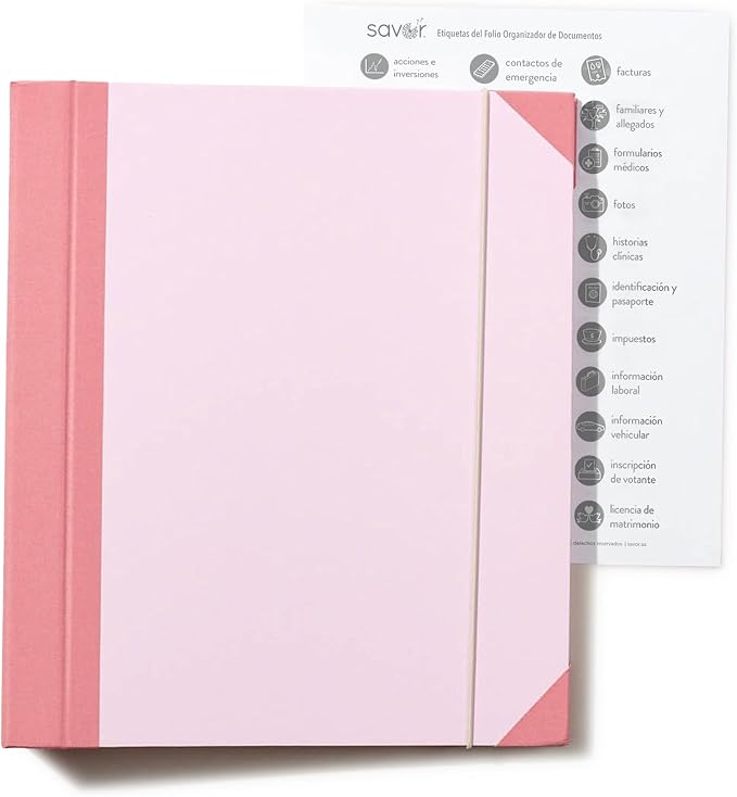 Savor | Edición Actualizada 2025 El Folio® Organizador de Documentos en Español| 17 millones de me Gusta en TikTok | Carpeta de Emergencia para Acta de Nacimiento, Tarjeta de Seguro Social, Pasaporte - Image 2
