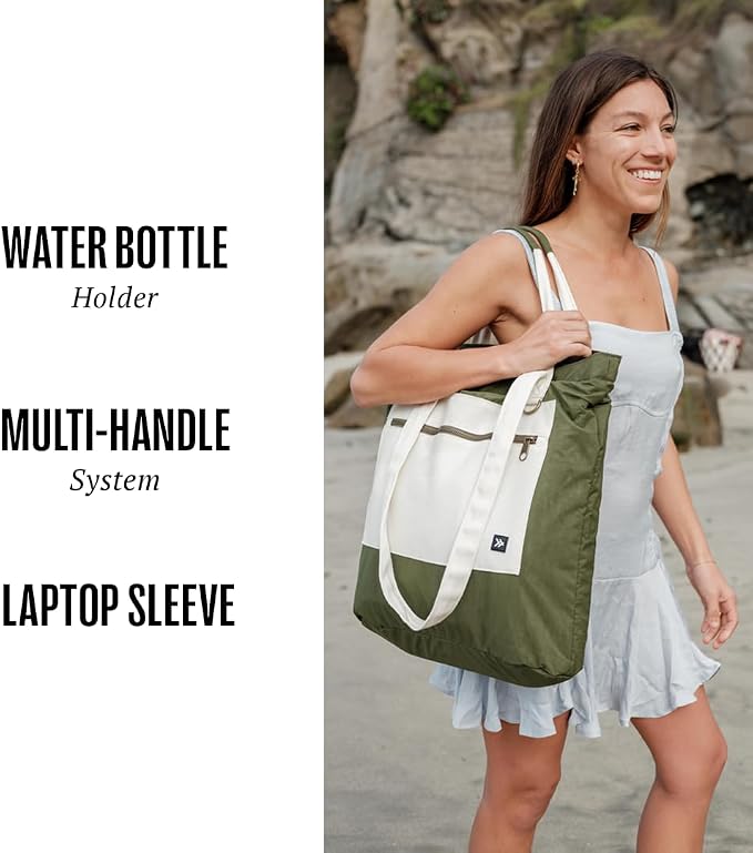 Thread Wallets Utility Tote – Large Travel Tote with Multi-Pocket Design, Laptop Compartment & Work Bag for Women (Scout) - Image 3