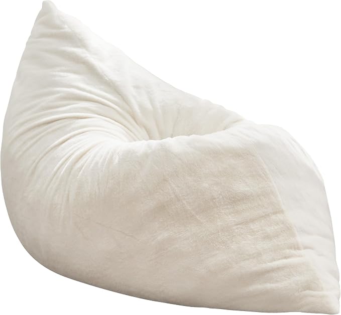 Hobestluk Adult Bean Bag Chair 3 in 1 Convertible Large Bean Bag Sofa | Plush White,Machine Washable,Removable Cover,Easy Convert And Install,Floor Bed,For Livingroom Bedroom - Image 9