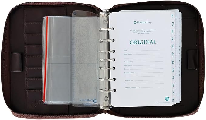 FranklinCovey - Planning System Ring-Bound Binder - Includes Undated Planner | Vinyl - Zipper Binder (Classic, Burgundy) by FranklinCovey