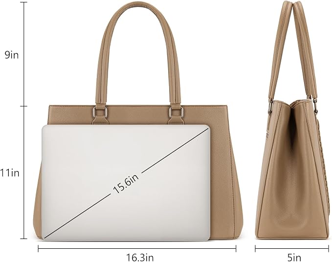 Montana West Wrangler Laptop Tote Bag for Women 15.6 Inch Computer Bag for Work Large Double Compartment Purse and Handbag - Image 3