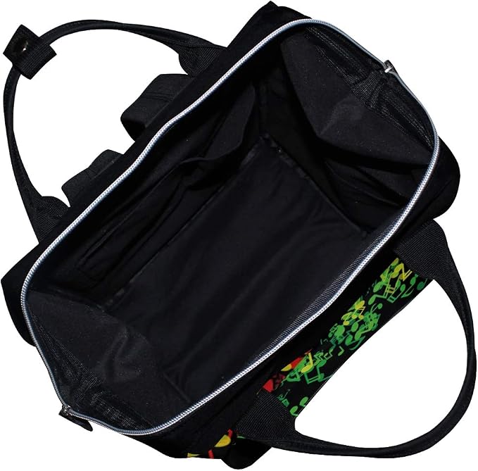 Large Capacity Baby Diaper Bag Rasta Reggae Music Durable Multi Function Travel Backpack - Image 7