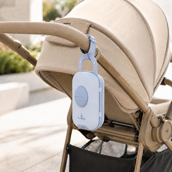 Diaper Bag Wipe Dispenser Blue | 3-in-1 Portable Diaper Caddy Organizer, Baby Wipe Holder with Disposable Bags | Baby Essentials for Newborns, Toddlers, Travel & Baby Shower Gifts - Image 4