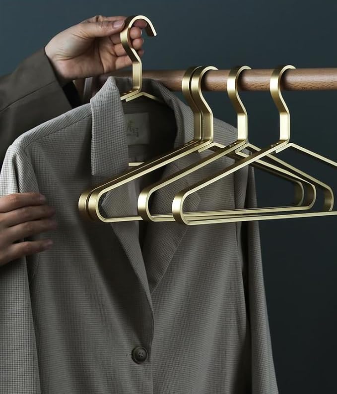 Premium Matte Gold Aluminum Coat Hangers 90 Piece Set, 16.5” Extra Smooth & Durable Metal Shirt Dress Hanger,Aluminum Alloy Hanger,Clothing Support,Clothing Hang - Image 6