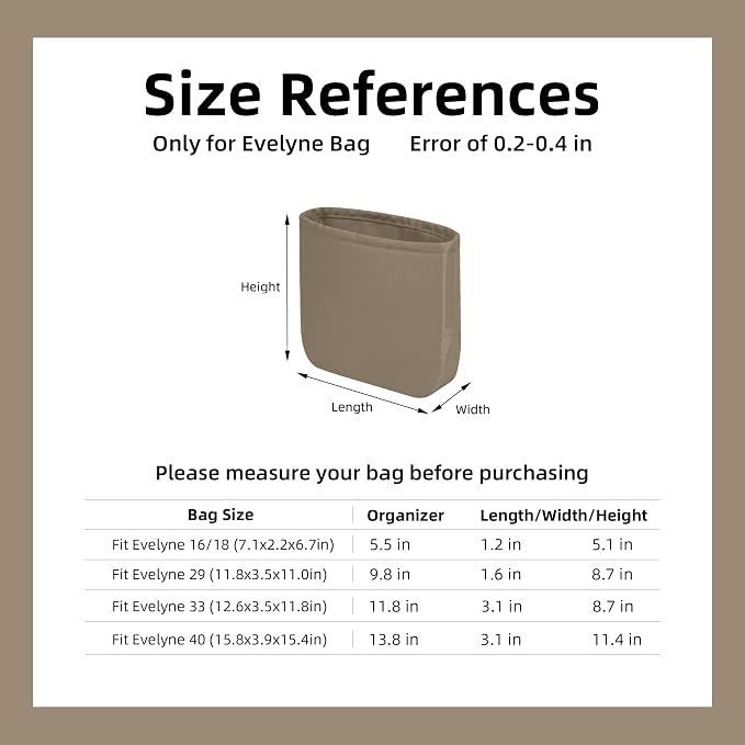 DGAZ Custom Silk Purse Organizer Insert or Pillow insert for Evelyne Bag | Soft and Lightweight,Perfect Fit,Multi-pocket Storage,Bag Protector,Luxury Bag Care,Handmade,for Smooth Bag Organizer - Image 3