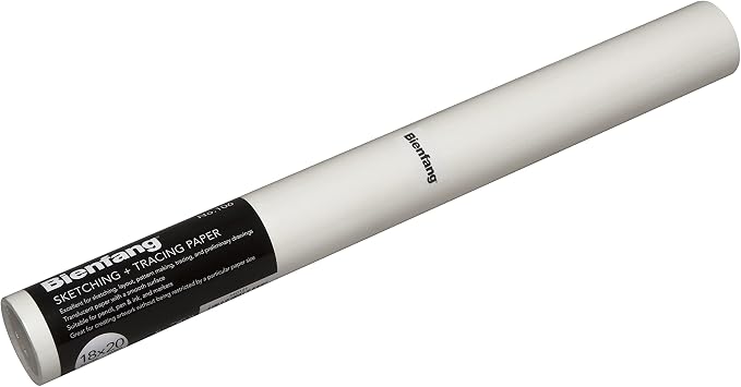 Bienfang Sketching & Tracing Paper Roll, White, 18 Inches x 20 Yards - for Drawing, Trace, Sketch, Sewing Pattern by SpeedballArt
