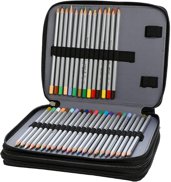 120 Slots Colored Pencil Case Organizer, 3 Layer Bag | Twill Oxford fabric,127 elastic loops,detachable handle,for travel, home storage,drawing tools,creative gifts - Image 4