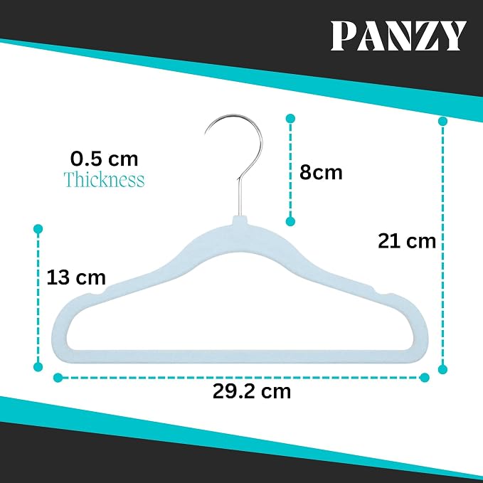 30 Pack Kids Velvet Clothes Hangers, Non-Slip Clothes Hangers for Infant and Toddler, Ultra-Slim Space Saving for Nursery Closet Organisation - Image 2