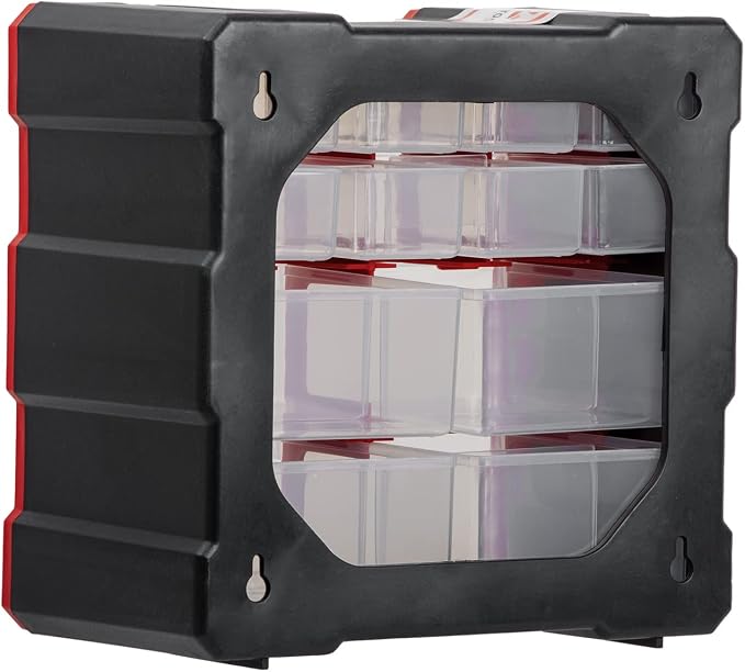 Small Parts Organizer - 12 Removeable Bin Drawers - Tool Box for Storing Hardware and Garage Organization - For Screws, Bolts, Legos, Arts and Crafts - 10” x 10” x 6” - BX08-4024 - Image 6