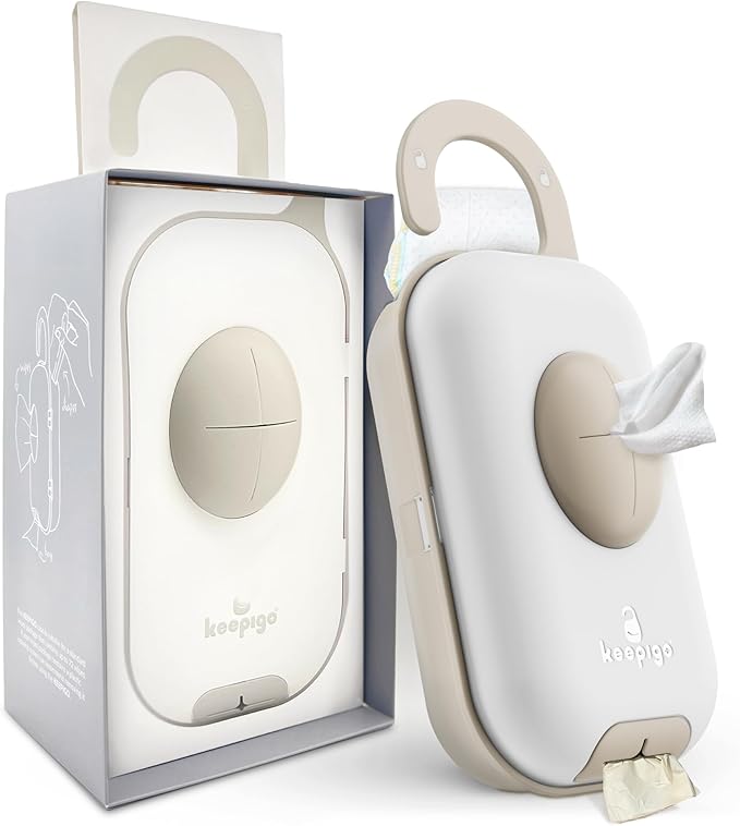 Diaper Bag Wipe Dispenser | 3-in-1 Portable Diaper Caddy Organizer, Baby Wipe Holder with Disposable Bags | Baby Essentials for Newborns, Toddlers, Travel & Baby Shower Gifts by Unknown