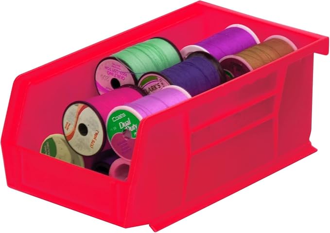 Akro-Mils 30220 AkroBins Plastic Storage Bins, 7"x4"x3", Red, 24-Pack | Space-Saving Stackable Bins for Garage, Pantry, Craft Organization - Image 10