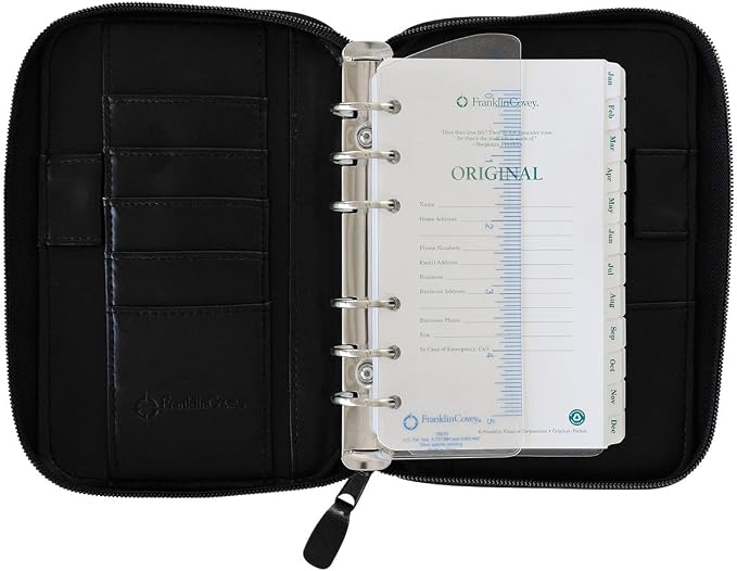 FranklinCovey - Planning System Ring-Bound Binder - Includes Undated Planner | Vinyl - Zipper Binder (Pocket, Black) by FranklinCovey