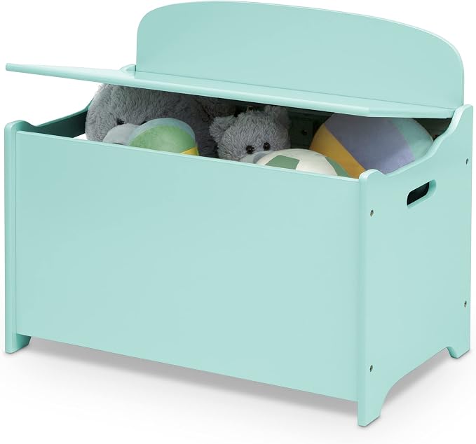 Delta Children MySize Deluxe Toy Box, Mint - Image 7