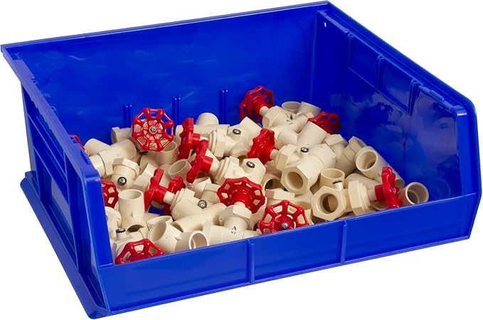 Akro-Mils 30250 AkroBins Plastic Storage Bins, 15"x16"x7", Blue, 6-Pack | Space-Saving Stackable Bins for Garage, Pantry, Craft Organization - Image 12