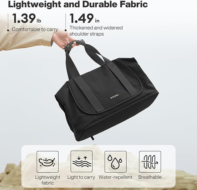 mixi Travel Tote Bag for Women Large Expandable Travel Bag Waterproof Lightweight Carry On Personal Item Handbag - Image 5