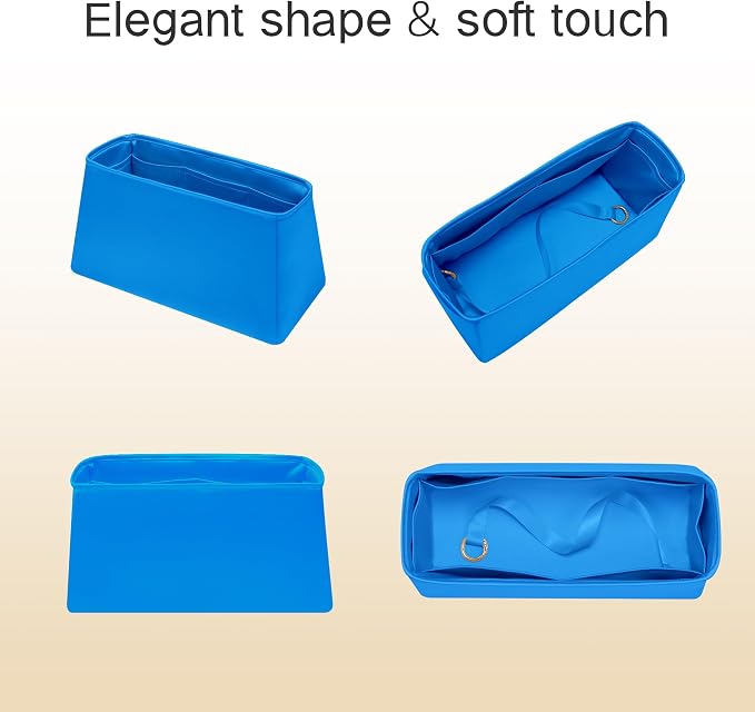 Fits for Brikin Bag Insert Organizer For Hermes(25 R,Aztec Blue) | Premium Silk Material,Smooth Touch,Lightweight,zipper,protect from scratches & stains,multiple pockets,keychain,waterproof - Image 9