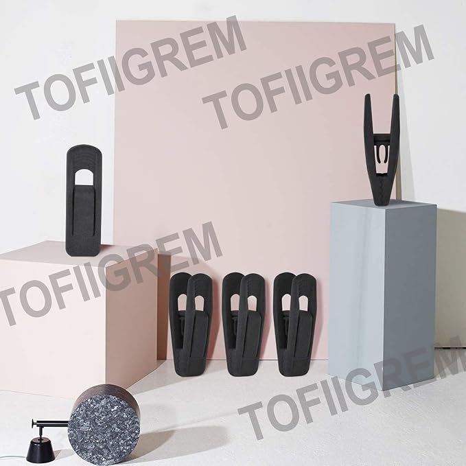 TOFIIGREM Black Velvet Hangers Clips 40 PCS, Pants Hangers Velvet Clips Easily Add to Velvet Hanger, Skirt Suit Pants Clothes Velvet Hangers, Baby Kids Hangers Clips - Image 8