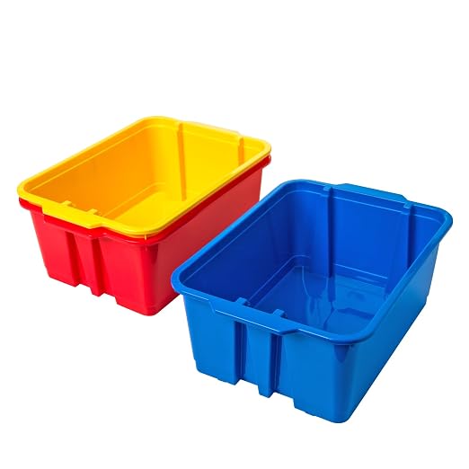 Really Good Stuff Classroom Stacking Bins, Set of 6 | 14" L x 10" W x 5.75" H - Image 4