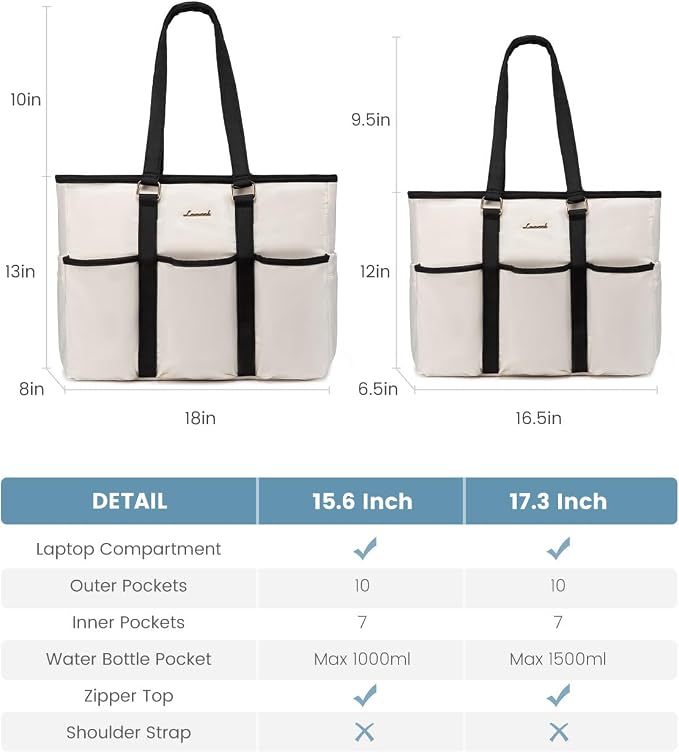 LOVEVOOK Work Tote Bag for Women, Laptop Bag for Women, Teacher Nurse Tote Bag, Utility Tote For Work/Travel/College/Daily, Professional Computer Purse Large Handbag With Multi Pockets - Image 6
