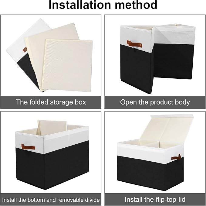 Gowee Toy Box Chest, Collapsible Sturdy Storage Bins with Lids - Image 5