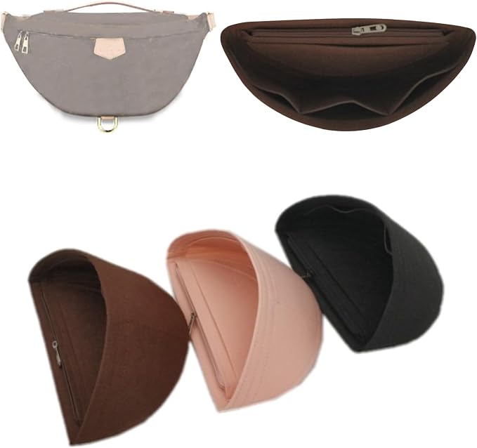 Purse Organizer Insert for Waistpack Inner Sleeve BUMBAG Lining Bag Storage Bag2047Dark brown - Image 4