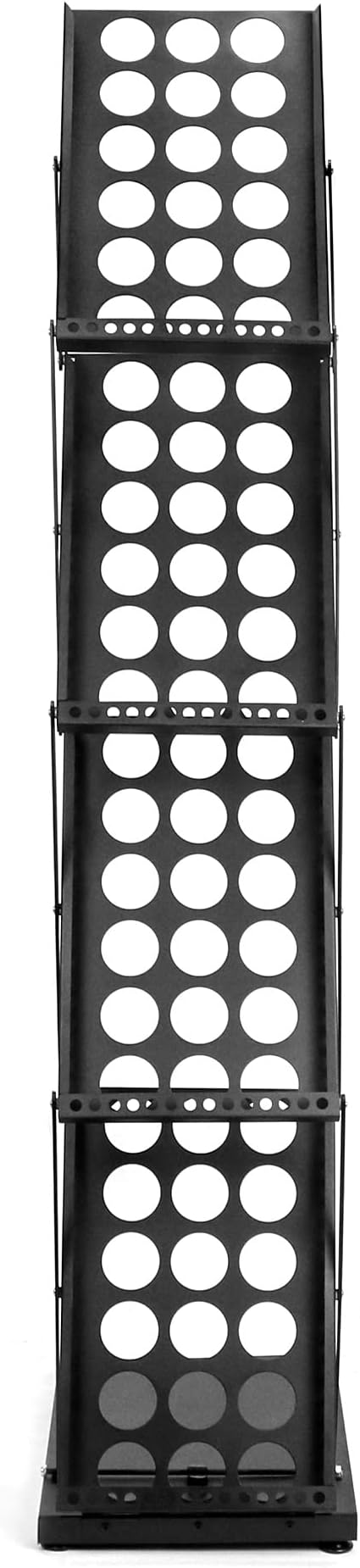 QWORK Magazine Brochure Display Rack Stand, 4 Pocket Foldable Literature Catalog Rack Book Holder Tradeshow Display Stand, for Office Store and Exhibition Trade Show (Black) (Pack of 4) - Image 7