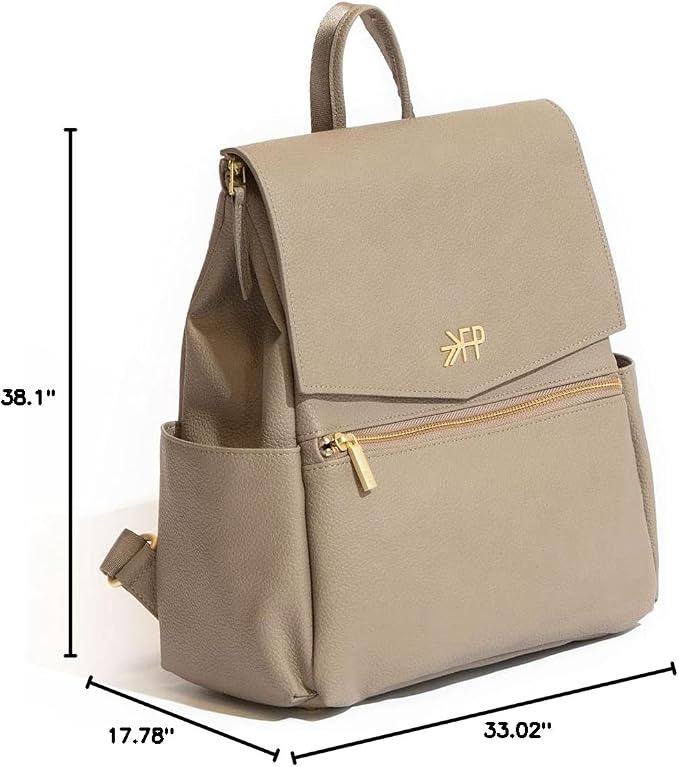 Freshly Picked Mini Diaper Bag II Backpack – Premium Vegan Leather Small Baby Bag without Changing Pad, Compact, Lightweight & Stylish for Moms On-the-Go, Aspen - Image 8