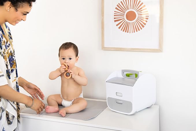 Ubbi Portable Diaper Caddy & Changing Mat, Gray | Baby & Toddler Nursery Changing Station, Diaper Storage, Caddy Organizer, Stores Baby Diapers, Wipes & Changing Essentials - Image 3