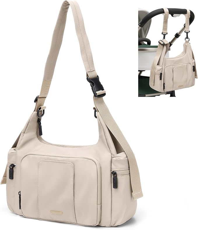 14L Puffer Diaper Bag Tote, Large Capacity Travel Diaper bags, Crossbody Hospital Bag for mom by GOLFQUALITY