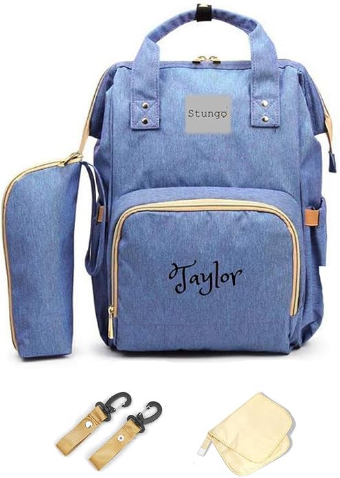 PERSONALIZED Large Diaper Knapsack/Tote Backpack/Messenger Shoulder Bag by DreamEmbroidery