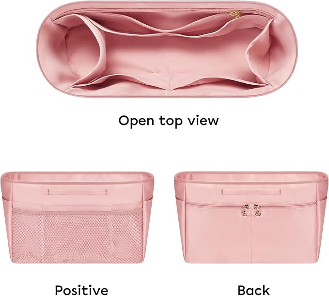 GIVLEFLY Purse Organizer Insert for Tote Bag, 12.99 Inch Satin Bag Organizer, Multi Pocket Handbag Organizer for Everyday Totes - Image 8