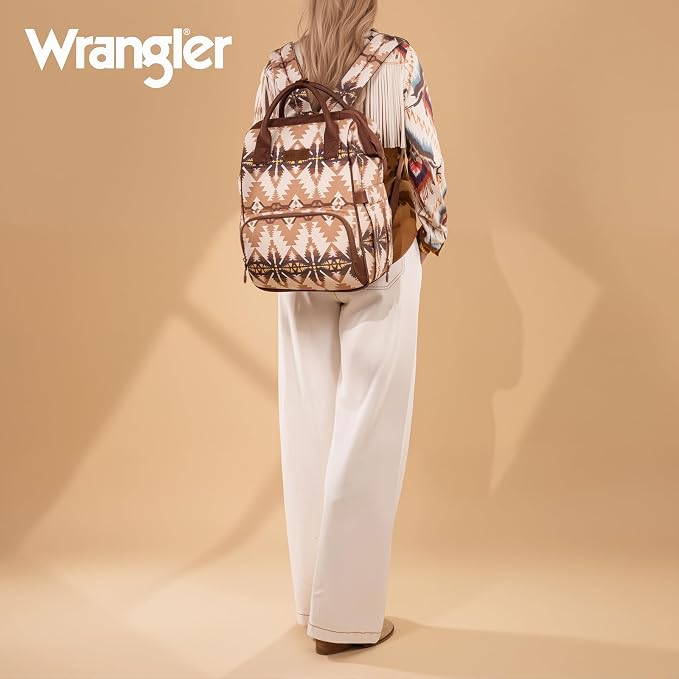Montana West Wrangler Callie Diaper Bag Backpack with Stroller Straps Southwestern Multifunction Baby Travel Bag WG2210-9110TN - Image 6