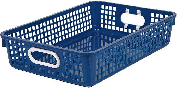 Really Good Stuff Small Desktop Paper Storage Baskets, 14" x 10" x 3.25" | 6-Pack, Navy, Versatile Storage Solution for Classroom, Home & Office, Storage, Multi-Purpose - Image 7