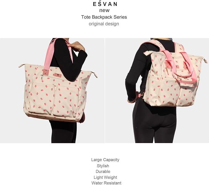 Diaper Tote Bag Totepack Backpack 2 in 1 for Women Multifunctional Large Capacity with Insulated Pockets Travel | Multifunctional - Image 5