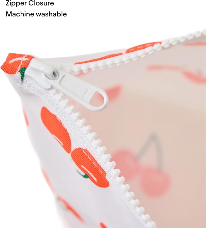 Zipper Pouch 3 Piece Set Diaper Bag Organizer for Baby Essentials | Stand up gusseted nylon pouches that fold flat when empty. Reusable on the go travel storage for snacks clothes toys and more - Image 3