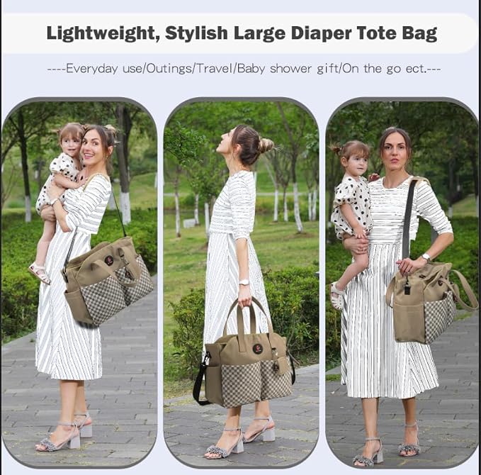 Diaper Bag Tote: Large Tote Baby Bag Boy Diaper Bag Stylish Girl Diaper Bag,Shoulder Mommy Bag - Image 4