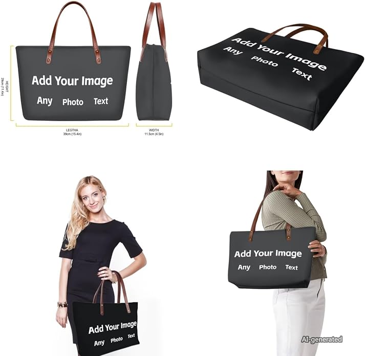 GIFTPUZZ Women Top Handle Bags Handbags with Zipper Leather Wallet Cash Card Phone Holder and Makeup Bag Set 3pcs - Image 2