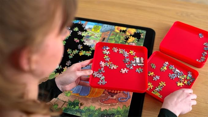 Jumbo Toys, Portapuzzle Board Up to 1000 PCE, for Ages 120 | Portable, Lightweight & Easy to Store Jigsaw Mat, Non-Slip Felt Board – Large Jigsaw Board for 1000 Pieces up to 51 x 72 cm - Image 5
