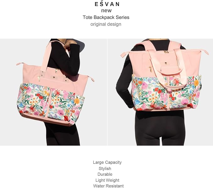 Diaper Tote Bag Totepack Backpack 2 in 1 for Women Multifunctional Large Capacity with Insulated Pockets Travel | Multifunctional - Image 6