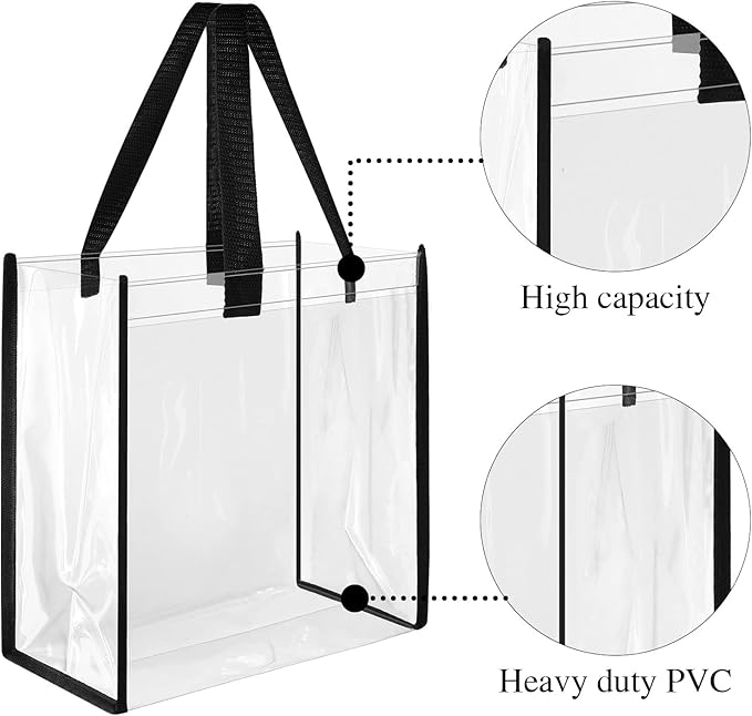 Eccliy Clear Tote Bag Stadium Approved with Handles - Image 4