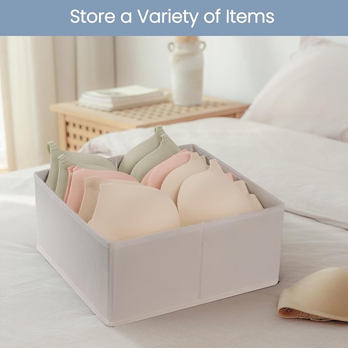 Drawer Organizer Clothes, 24 Pack Underwear Drawer Organizers, Foldable Closet Organizers and Storage Dresser Drawer Dividers Clothing Organizer for Clothes, Socks, Scarves, Bra, Ties (Beige) - Image 6