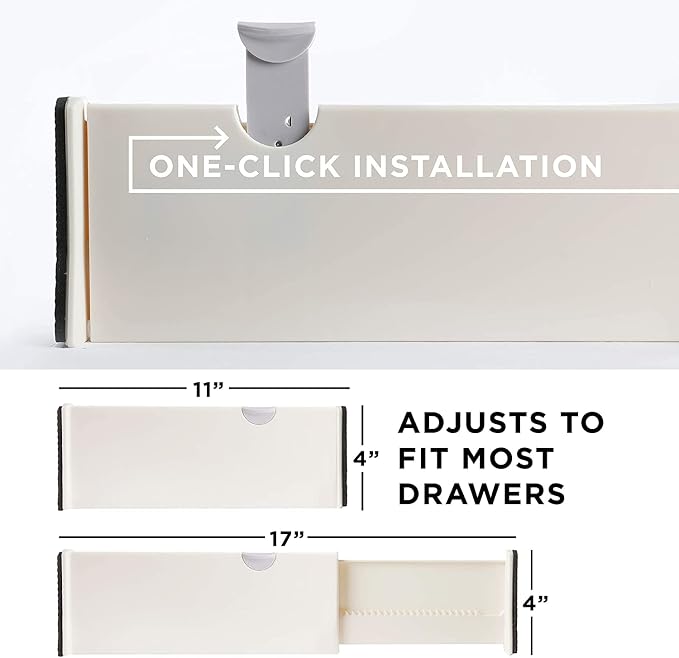 8 Drawer Organizer and Dividers, Organize Silverware and Utensils in Home Kitchen, Divider for Clothes in Bedroom Dresser, Designed to Not Snag Underwear and Bra Fabrics, Bathroom Storage Organizers - Image 2