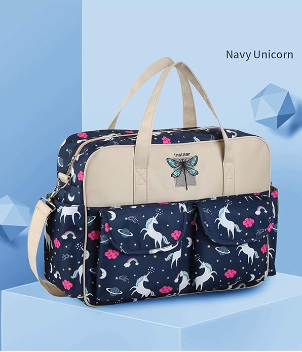 Diaper Tote Bag Organizer, Large Capacity Shoulder Bag Baby Portable Nappy Handbag Crossbody Bags - Image 3