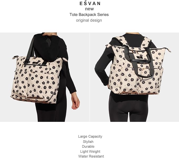 Diaper Tote Bag Totepack Backpack 2 in 1 for Women Multifunctional Large Capacity with Insulated Pockets Travel | Multifunctional - Image 5