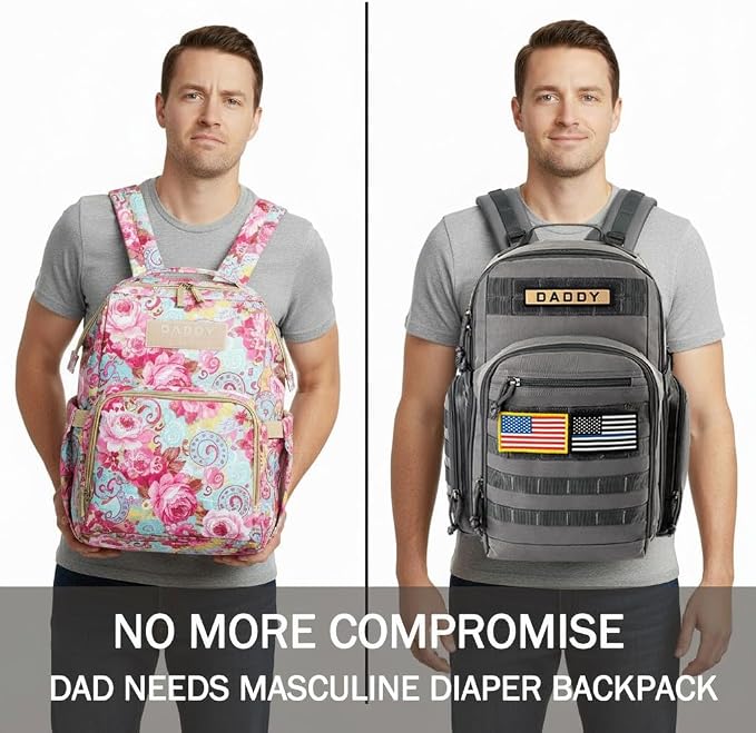 MIRACOL Diaper Bag Backpack for Dad: 900D Military-Grade Backpack with 16+ compartments - 40L XL Capacity Fits 15+ Diapers & 3 Bottles - Heavy-Duty Daddy Baby Bag for Travel & Outdoor - Image 2