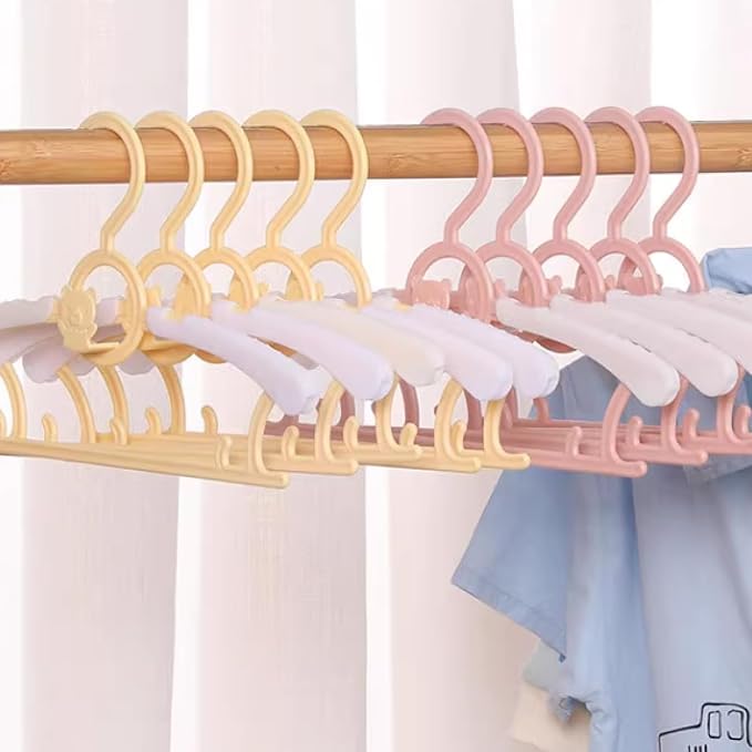 Baby Clothes Hangers 20 Pack, Plastic Kids Hangers Space Saving for Closet | Pink Hanger for Toddler Girl, Lightweight Anti-Slip Cascading Adjustable Children Infant Hangers, Ganchos para Ropa de Bebe - Image 8